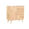 Credenza Home ESPRIT Naturale Metallo Rattan Legno d'albero della gomma 73,5 x 35 x 78 cm