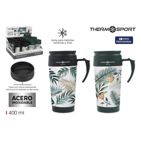 Tazza Thermos con Coperchio ThermoSport 400 ml 0,4 l (12 Unità)