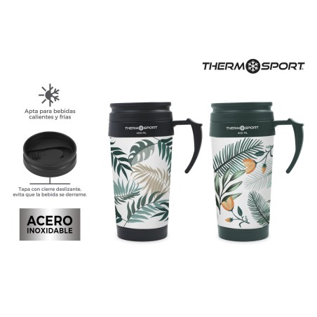 Tazza Thermos con Coperchio ThermoSport 400 ml 0,4 l (12 Unità)