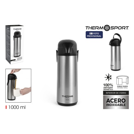 Thermos ThermoSport Argentato 1 L (6 Unità)