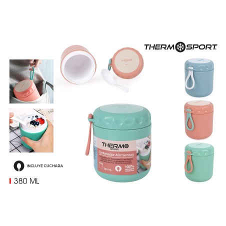 Thermos per Alimenti ThermoSport 380 ml 9 x 9 x 11,5 cm (12 Unità)