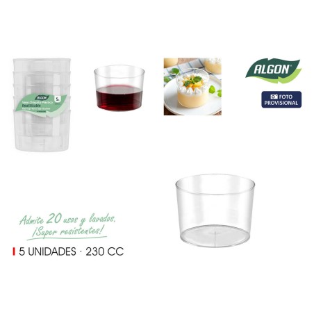 Set di Bicchieri Algon 5 Pezzi (18 Unità)