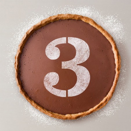 Modello per torta Algon 25 cm Numeri 3 (36 Unità)
