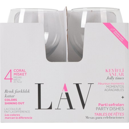 Bicchiere da cocktail LAV 645 ml 9,4 x 20 cm 4 Pezzi (6 Unità)