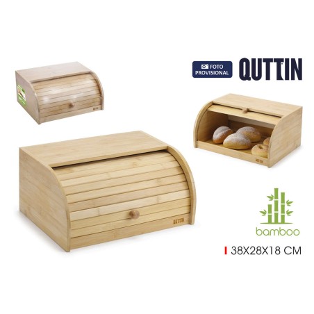 Portapane Quttin Bambù 38 x 28 x 18 cm (4 Unità)
