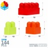 Blocchi di Costruzioni Color Block 144 Pezzi