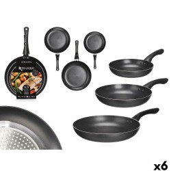 Set di padelle Kinvara 1 Nero Alluminio Bachelite 20 x 4 cm 28 x 5 cm 24 x 4,5 cm (6 Unità)