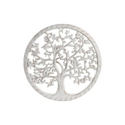 Decorazione da Parete DKD Home Decor Bianco Dorato Argentato 40 x 1,5 x 40 cm