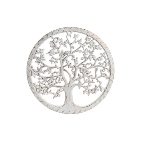 Decorazione da Parete DKD Home Decor Bianco Dorato Argentato 40 x 1,5 x 40 cm