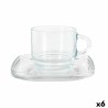 Set di 6 Tazze con Piatto LAV Cozy (6 Unità)