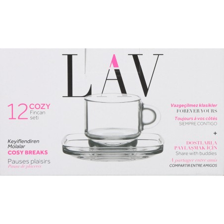 Set di 6 Tazze con Piatto LAV Cozy (6 Unità)