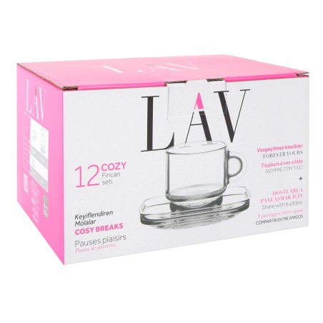 Set di 6 Tazze con Piatto LAV Cozy (6 Unità)