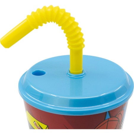 Bicchiere con Cannuccia Spider-Man CZ11366 430 ml