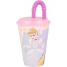 Bicchiere con Cannuccia Disney Princess CZ11362 430 ml
