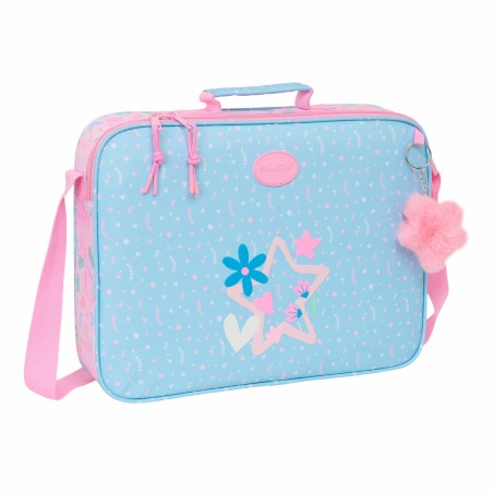 Zaino Scuola BlackFit8 Smile Rosa Azzurro Chiaro 38 x 28 x 6 cm
