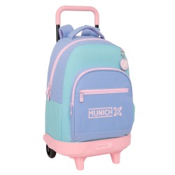 Zaino Scuola Munich Mellow Azzurro Rosa Blu cielo 33 x 45 x 22 cm