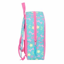 Zaino Scuola Gabby's Dollhouse Confetti Rosa Turchese 22 x 27 x 10 cm