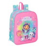 Zaino Scuola Gabby's Dollhouse Confetti Rosa Turchese 22 x 27 x 10 cm