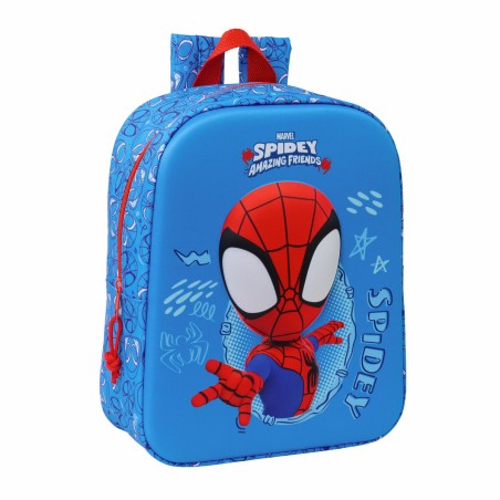 Zaino Scuola Spider-Man Rosso Blu Marino 22 x 27 x 10 cm