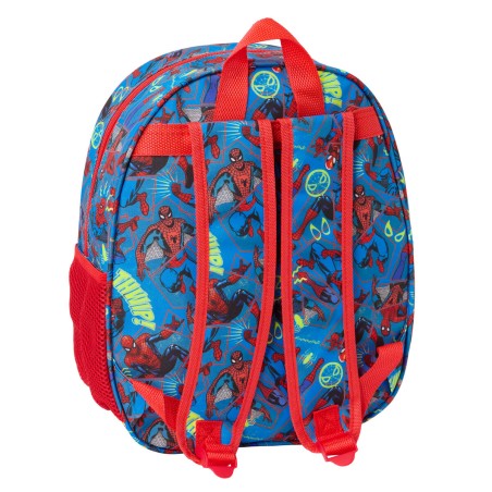 Zaino Scuola Spider-Man Rosso Blu Marino 27 x 33 x 10 cm