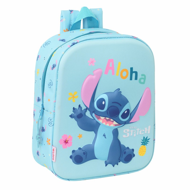 Zaino Scuola Lilo & Stitch Azzurro Chiaro 22 x 27 x 10 cm Zaino Scuola Lilo & Stitch Azzurro Chiaro 22 x 27 x 10 cm