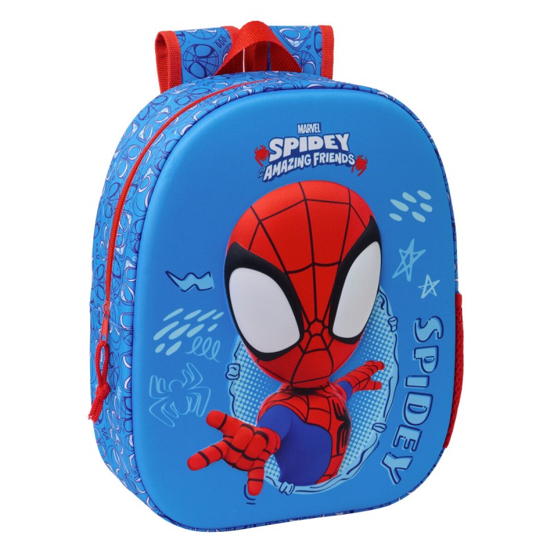 Zaino Scuola Spider-Man Rosso Blu Marino 27 x 33 x 10 cm Zaino Scuola Spider-Man Rosso Blu Marino 27 x 33 x 10 cm