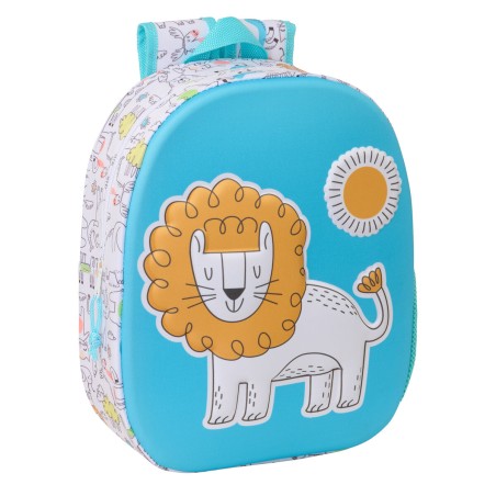 Zaino Scuola Safta Azzurro Bianco 27 x 33 x 10 cm