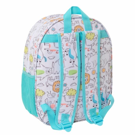 Zaino per Bambini Safta Azzurro Bianco 27 x 33 x 10 cm 3D