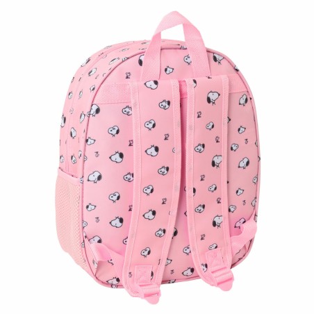 Zaino Scuola Snoopy Rosa 27 x 33 x 10 cm