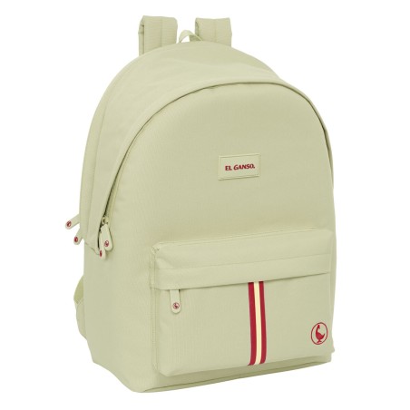 Zaino Scuola El Ganso +usb el ganso basics Beige 31 x 44 x 18 cm
