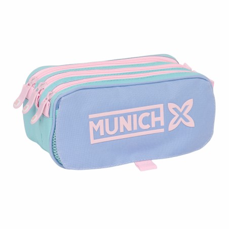 Necessaire Munich Mellow Azzurro Rosa Blu cielo 21,5 x 10 x 8 cm