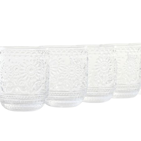 Set di Bicchieri Home ESPRIT Trasparente Cristallo Con rilievo 360 ml (6 Unità)