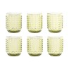 Set di Bicchieri Home ESPRIT Verde Cristallo Con rilievo 275 ml (6 Unità)