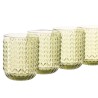 Set di Bicchieri Home ESPRIT Verde Cristallo Con rilievo 275 ml (6 Unità)