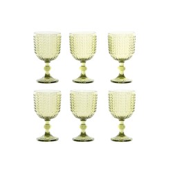 Set di Bicchieri Home ESPRIT Verde Cristallo 380 ml (6 Unità)