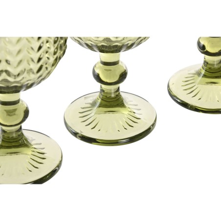 Set di Bicchieri Home ESPRIT Verde Cristallo 380 ml (6 Unità)
