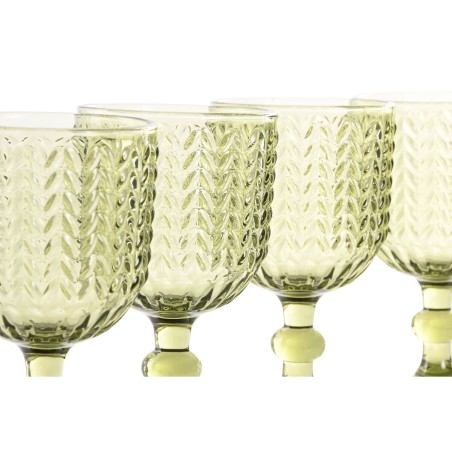 Set di Bicchieri Home ESPRIT Verde Cristallo 380 ml (6 Unità)