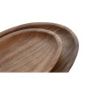 Set di piatti Home ESPRIT Naturale Legno di acacia 26 x 18 x 1,6 cm