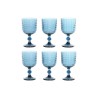 Set di Bicchieri Home ESPRIT Azzurro Cristallo 380 ml (6 Unità)