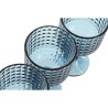 Set di Bicchieri Home ESPRIT Azzurro Cristallo 380 ml (6 Unità)
