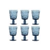 Set di Bicchieri Home ESPRIT Azzurro Cristallo 345 ml (6 Unità)