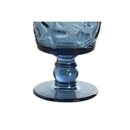 Set di Bicchieri Home ESPRIT Azzurro Cristallo 345 ml (6 Unità)