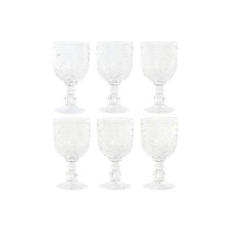 Set di Bicchieri Home ESPRIT Trasparente Cristallo 270 ml (6 Unità)