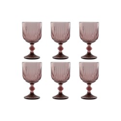 Set di Bicchieri Home ESPRIT Rosa Cristallo 380 ml (6 Unità)
