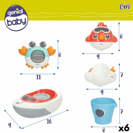 Giocattoli da Bagno Colorbaby 16 x 6,5 x 9 cm 6 Unità