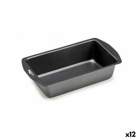 Stampo Rettangolare Kinvara CK56483-24 Grigio scuro Acciaio al carbonio 13 x 6,3 x 30 cm (12 Unità)
