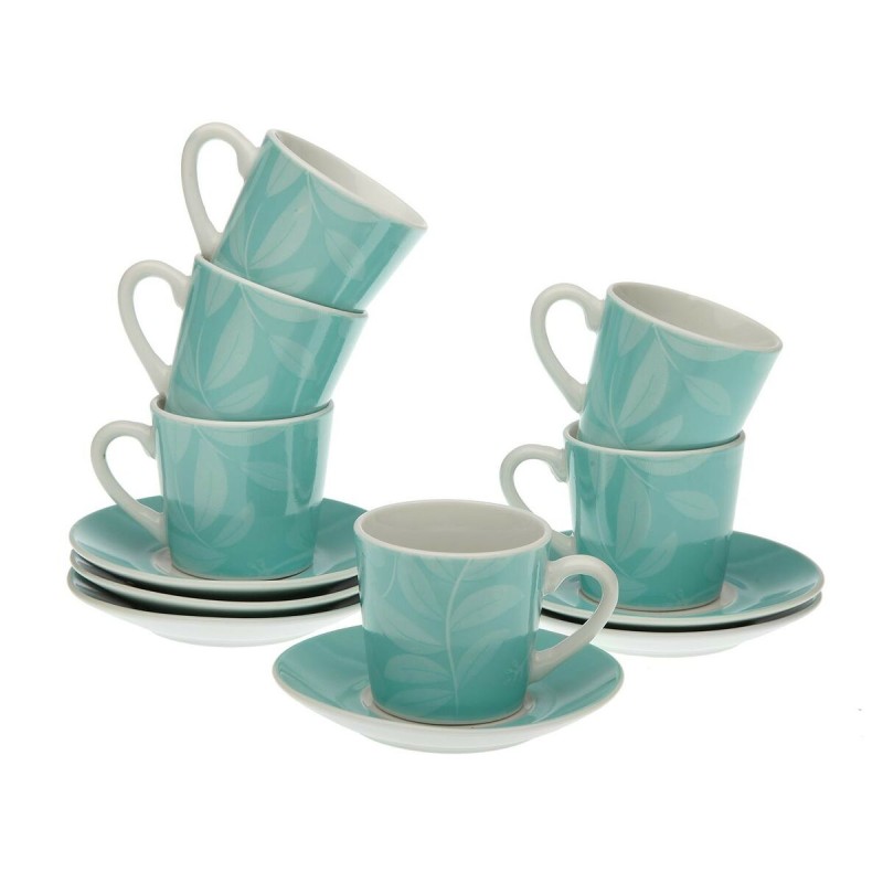 Set di 6 Tazze con Piatto Versa Elnora Porcellana Set di 6 Tazze con Piatto Versa Elnora Porcellana