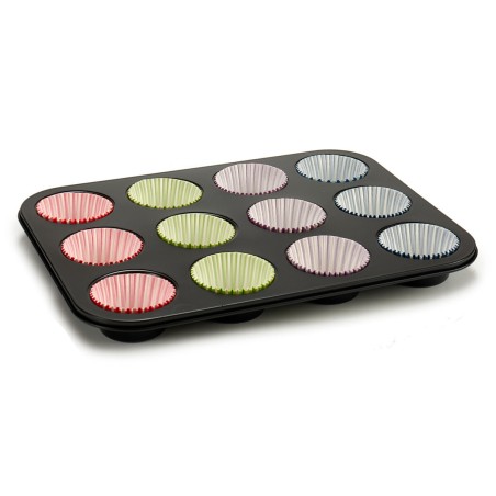 Teglia per Muffin Kinvara 55011 Multicolore 7 x 7 x 3 cm 35 x 3 x 26,5 cm Vassoio da Forno (12 Unità)