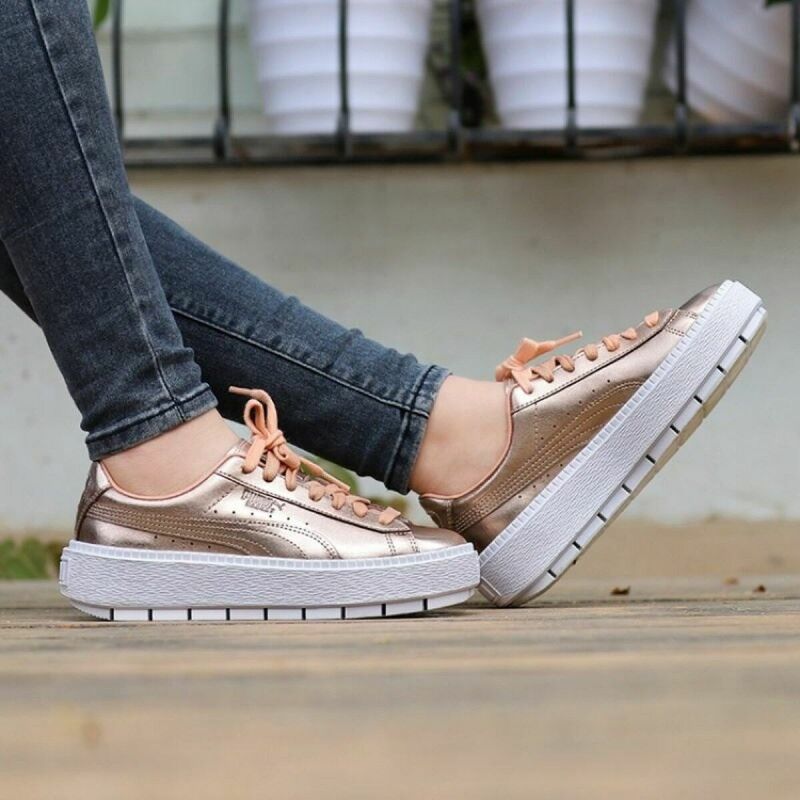 Scarpe Casual da Donna Puma Basket Platform Trace Luxe Scarpe Casual da Donna Puma Basket Platform Trace Luxe