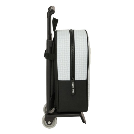 Trolley per la Scuola Real Madrid C.F. Bianco Grigio 22 x 27 x 10 cm
